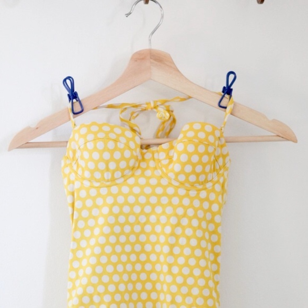 J.Crew Yellow Polka Dot One Piece